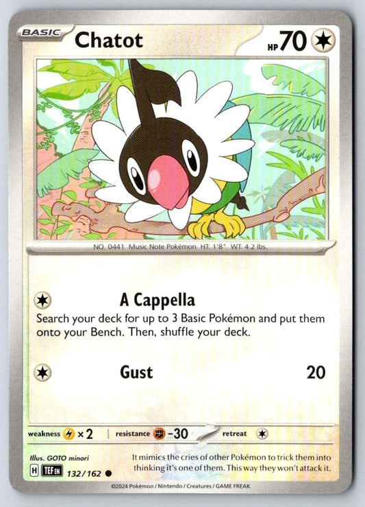 Chatot 132/162 Common Temporal Forces Pokemon Near Mint