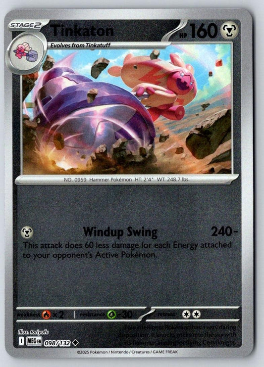 Tinkaton 098/132 Uncommon Mega Evolution Pokemon Near Mint