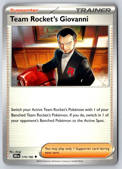Team Rocket's Giovanni 174/182 Uncommon Destined Rivals Pokemon Near Mint