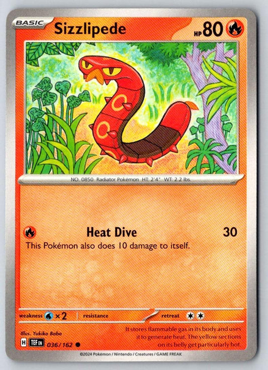 Sizzlipede 036/162 Common Temporal Forces Pokemon Near Mint