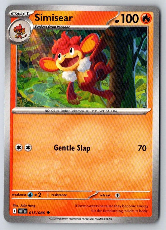 Simisear 015/086 Uncommon White Flare Pokemon Near Mint
