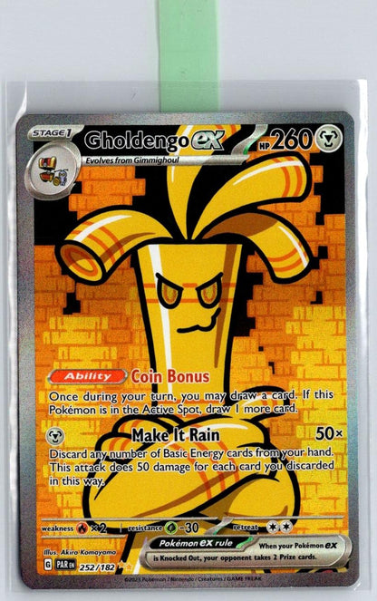 Gholdengo ex 252/182 Special Illustration Rare Paradox Rift Pokemon Holo