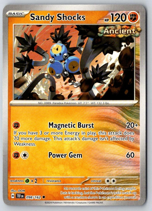 Sandy Shocks 098/162 Uncommon Temporal Forces Pokemon Near Mint