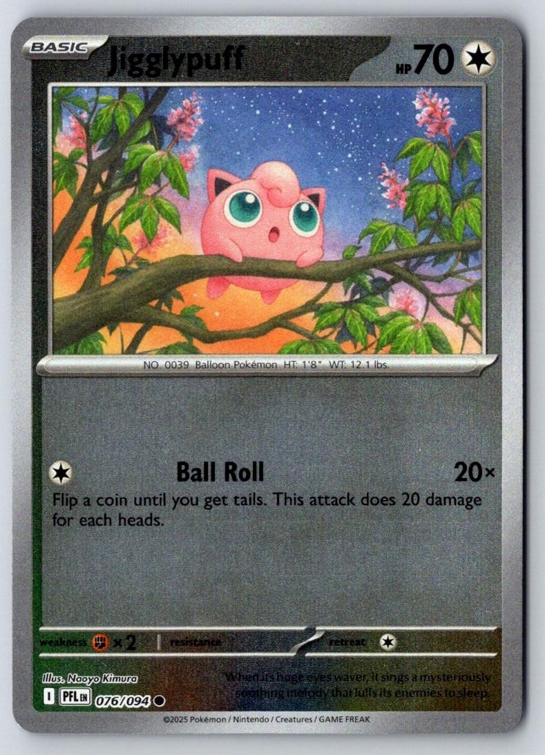 Jigglypuff 076/094 Common Phantasmal Flames Pokemon Near Mint