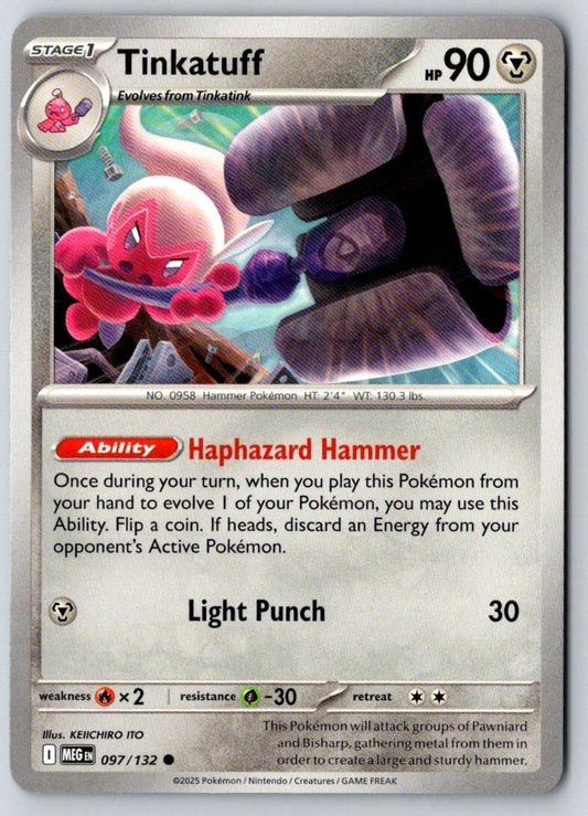 Tinkatuff 097/132 Common Mega Evolution Pokemon Near Mint