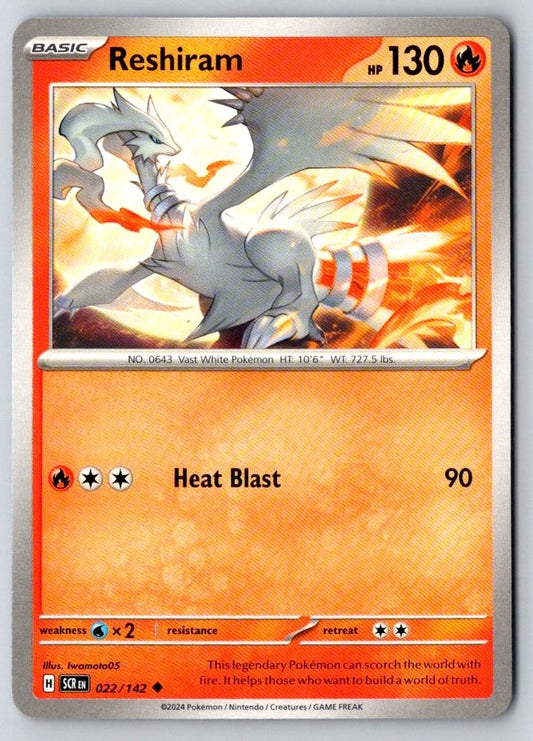 Reshiram 22/142 Uncommon Stellar Crown Pokemon Near Mint