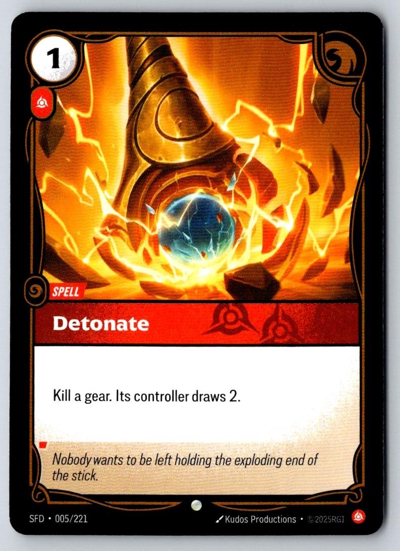 Detonate 005/221 Common Spiritforged Riftbound Near Mint