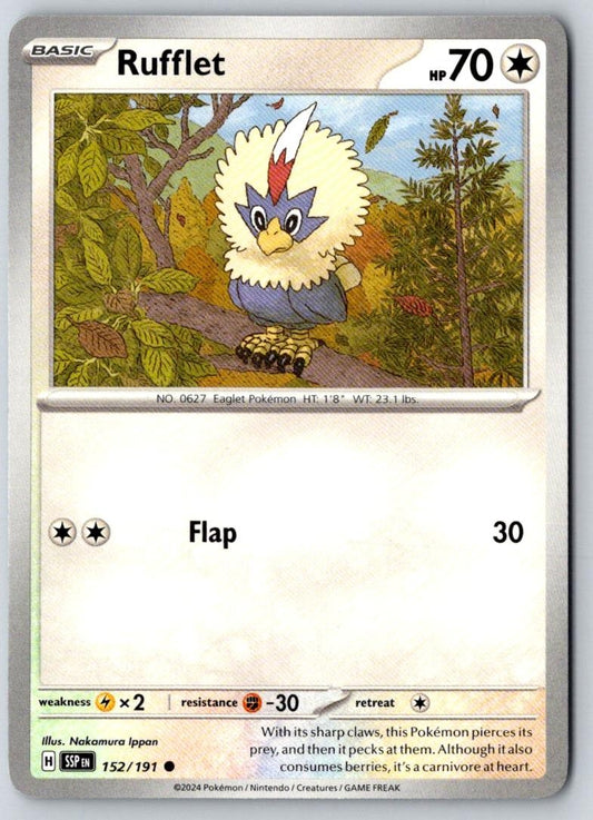 Rufflet 152/191 Common Surging Sparks Pokemon Near Mint