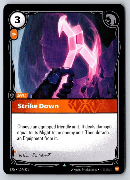 Strike Down 107/221 Uncommon Spiritforged Riftbound Near Mint