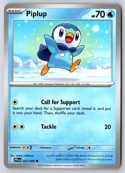 Piplup 027/094 Common Phantasmal Flames Pokemon Near Mint