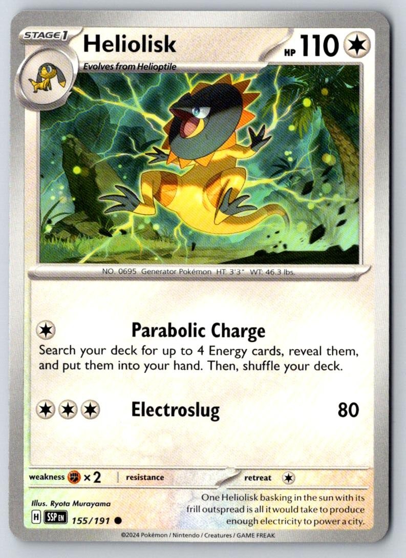 Heliolisk 155/191 Common Surging Sparks Pokemon Near Mint