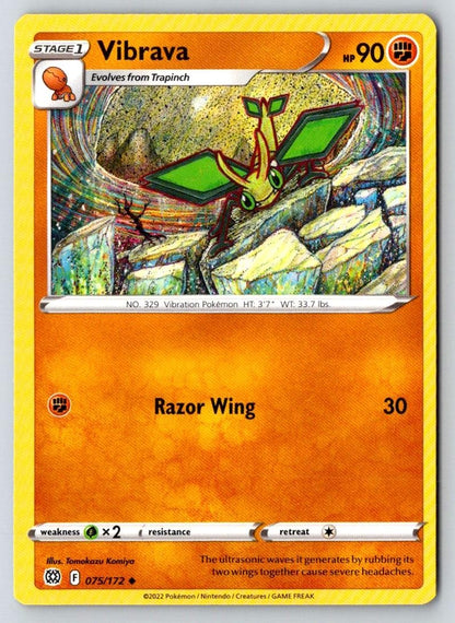 Vibrava 075/172 Uncommon Brilliant Stars Pokemon Near Mint