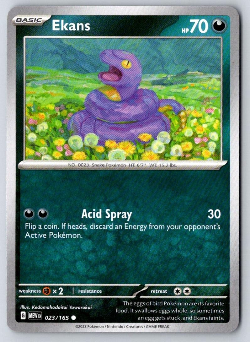 Ekans 023/165 Common 151 Pokemon Near Mint