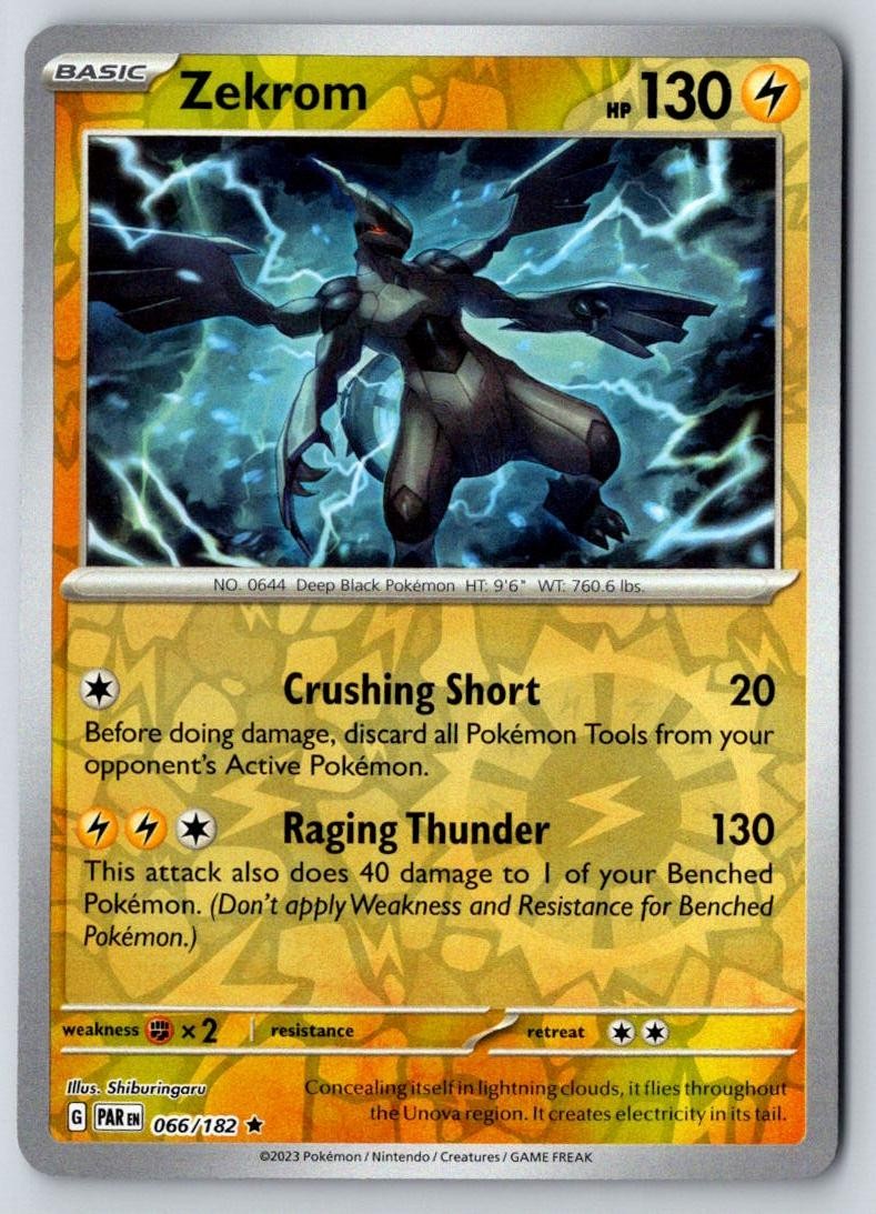 Zekrom 066/182 Rare Paradox Rift Pokemon Reverse Holo Near Mint