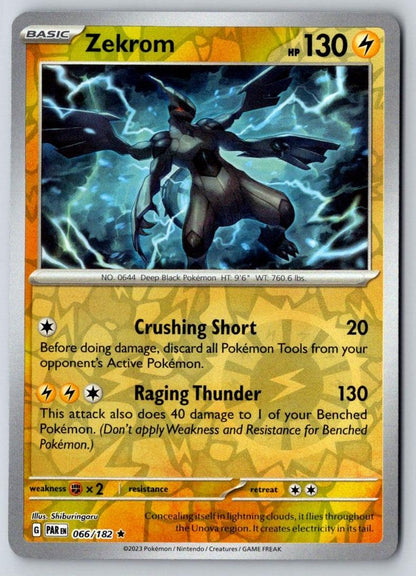 Zekrom 066/182 Rare Paradox Rift Pokemon Reverse Holo Near Mint
