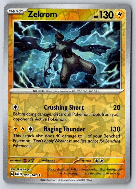 Zekrom 066/182 Rare Paradox Rift Pokemon Reverse Holo Near Mint