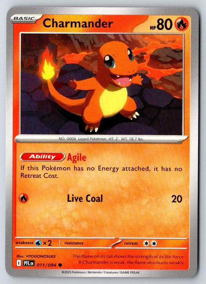 Charmander 011/094 Common Phantasmal Flames Pokemon Near Mint