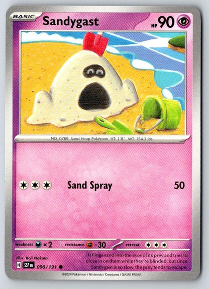 Sandygast 090/191 Common Surging Sparks Pokemon Near Mint