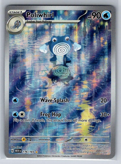 Poliwhirl 176/165 Illustration Rare 151 English Pokemon Holo