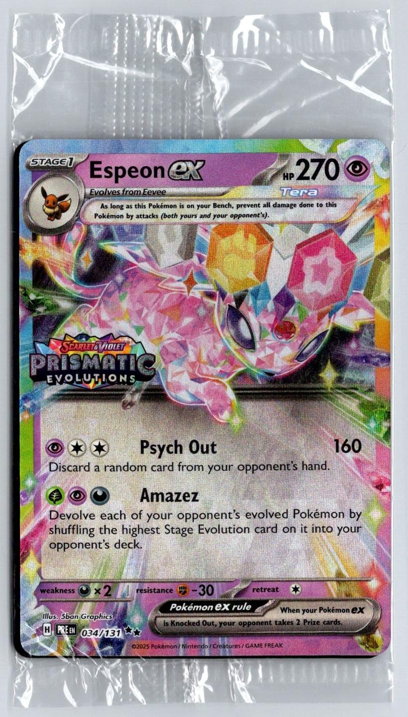 Espeon ex (Prismatic Evolutions Stamp) 034/131 Holo Pokemon