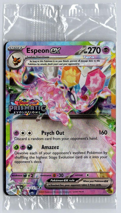 Espeon ex (Prismatic Evolutions Stamp) 034/131 Holo Pokemon