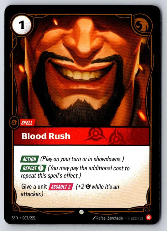 Blood Rush 003/221 Common Spiritforged Riftbound Near Mint