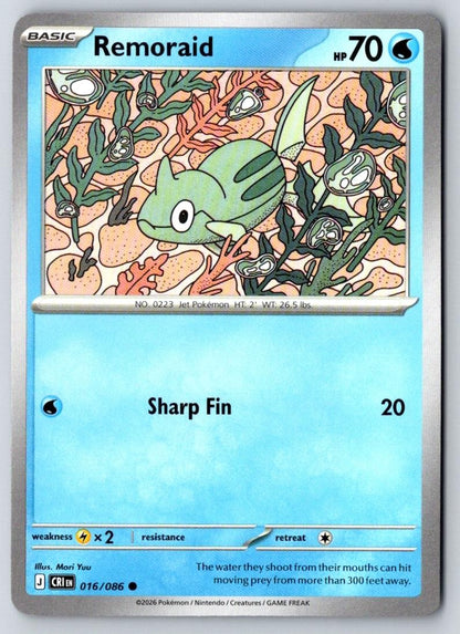 Remoraid 016/086 Common Chaos Rising Pokemon Near Mint