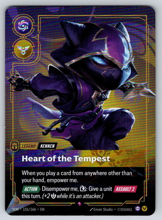 Kennen - Heart of the Tempest 155/166 Rare Vendetta Riftbound Foil Near Mint