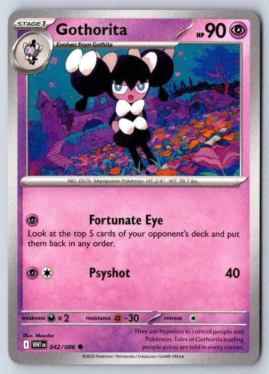 Gothorita 042/086 Common White Flare Pokemon Near Mint