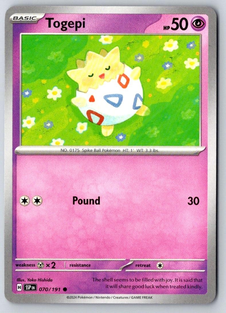 Togepi 070/191 Common Surging Sparks Pokemon Near Mint