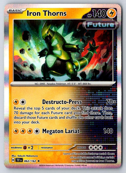 Iron Thorns 062/162 Rare Temporal Forces Pokemon Holo Near Mint