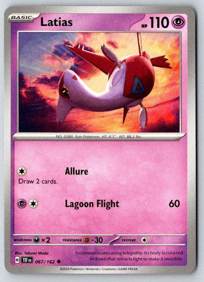Latias 067/162 Uncommon Temporal Forces Pokemon Near Mint