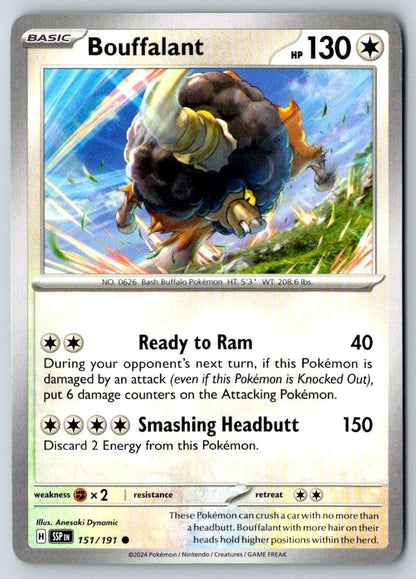 Bouffalant 151/191 Common Surging Sparks Pokemon Near Mint