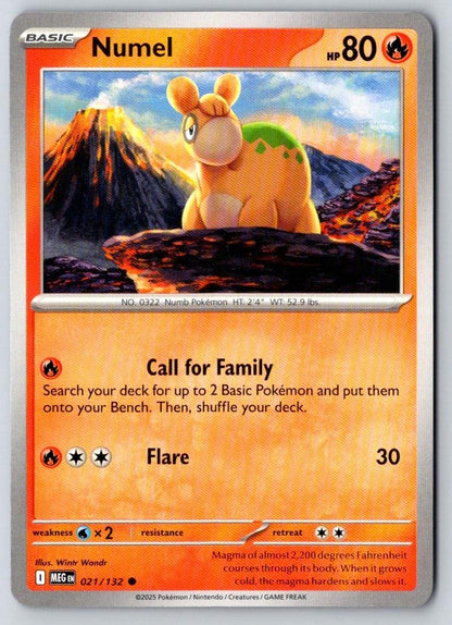 Numel 021/132 Common Mega Evolution Pokemon Near Mint