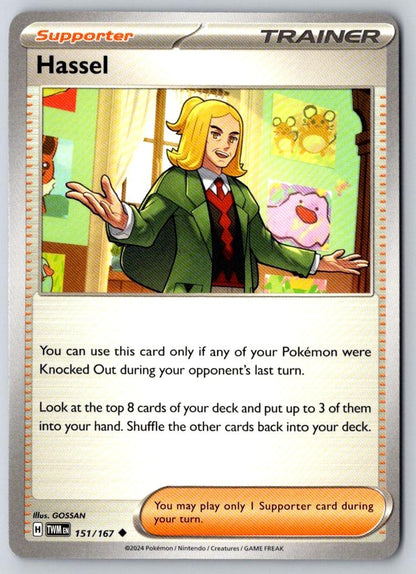 Hassel 151/167 Uncommon Twilight Masquerade Pokemon Near Mint