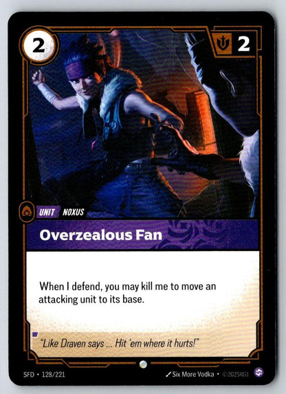 Overzealous Fan 128/221 Common Spiritforged Riftbound Near Mint