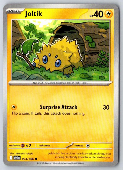 Joltik 033/086 Common White Flare Pokemon Near Mint