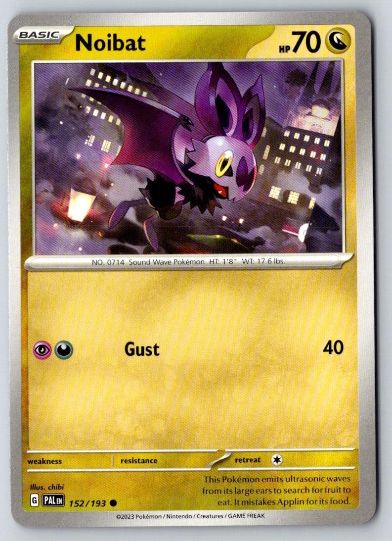 Noibat 152/193 Common Paldea Evolved Pokemon Near Mint