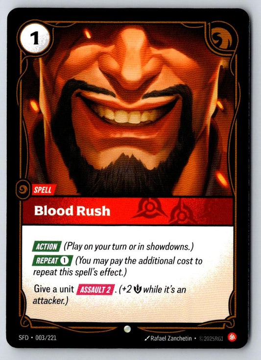 Blood Rush 003/221 Common Spiritforged Riftbound Near Mint