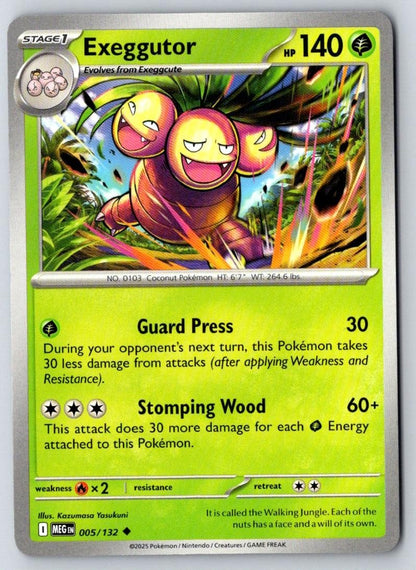 Exeggutor 005/132 Uncommon Mega Evolution Pokemon Near Mint