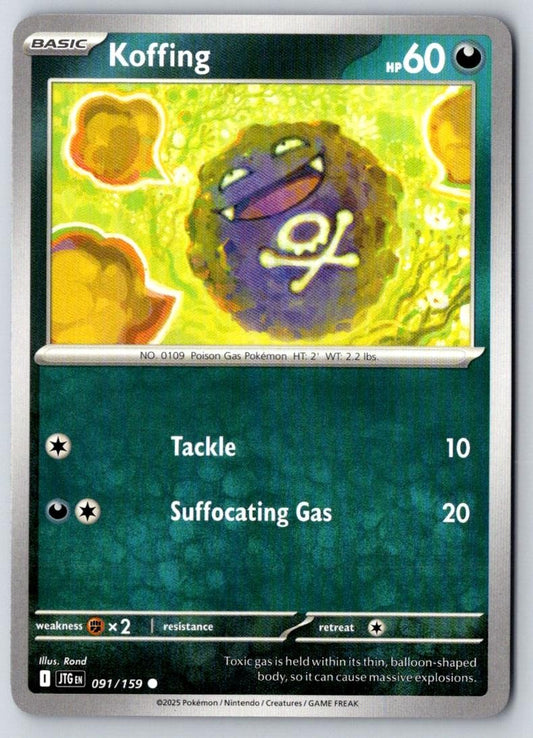 Koffing 091/159 Common Journey Together Pokemon Near Mint