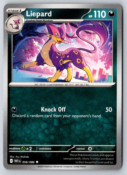 Liepard 056/086 Uncommon White Flare Pokemon Near Mint
