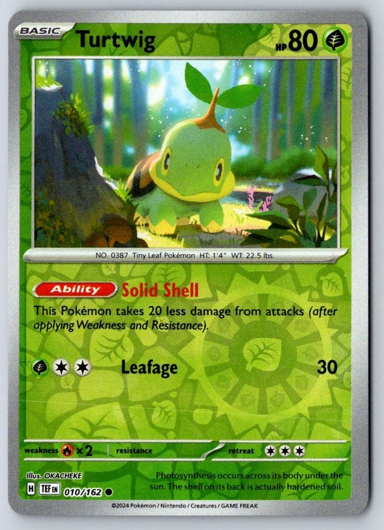 Turtwig 010/162 Common Temporal Forces Pokemon Near Mint