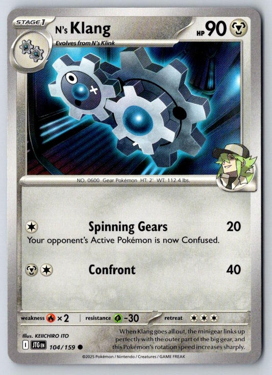 N's Klang 104/159 Common Journey Together Pokemon Near Mint