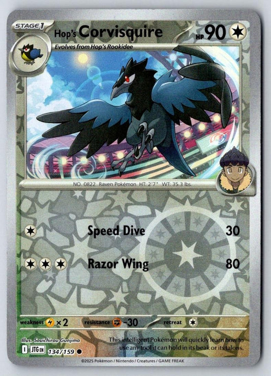 Hop's Corvisquire 134/159 Common Journey Together Pokemon Near Mint