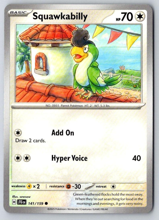 Squawkabilly 141/159 Common Journey Together Pokemon Near Mint
