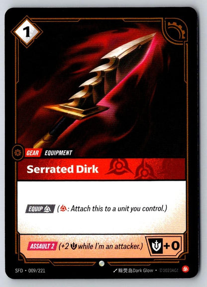 Serrated Dirk 009/221 Common Spiritforged Riftbound Near Mint