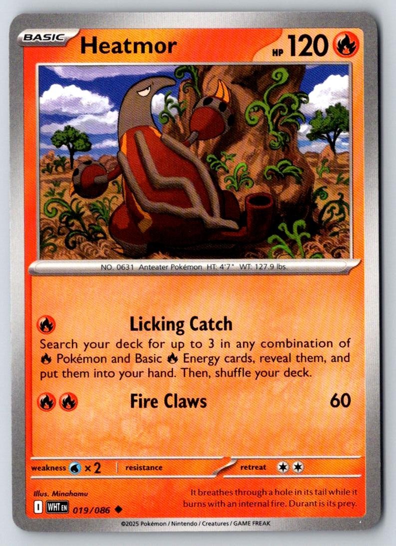 Heatmor 019/086 Uncommon White Flare Pokemon Near Mint