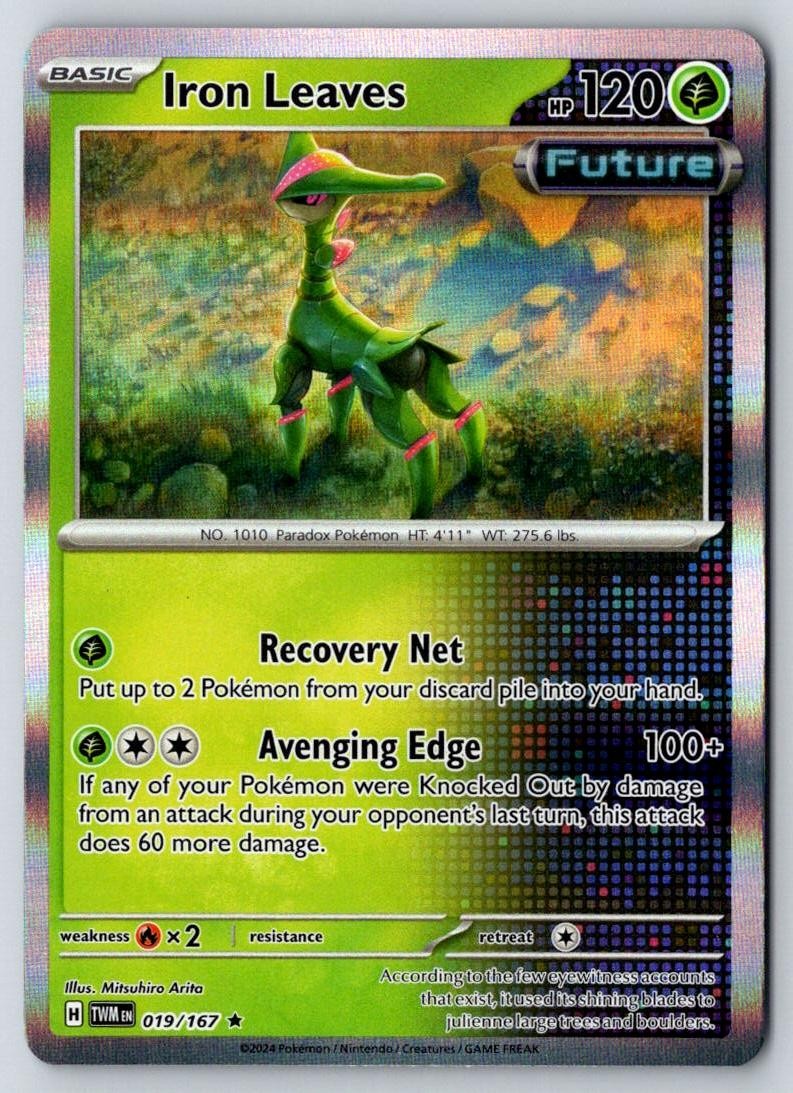 Iron Leaves 019/167 Rare Twilight Masquerade Pokemon Holo Near Mint