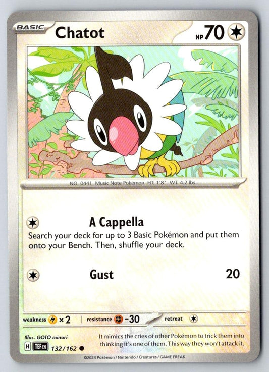 Chatot 132/162 Common Temporal Forces Pokemon Near Mint